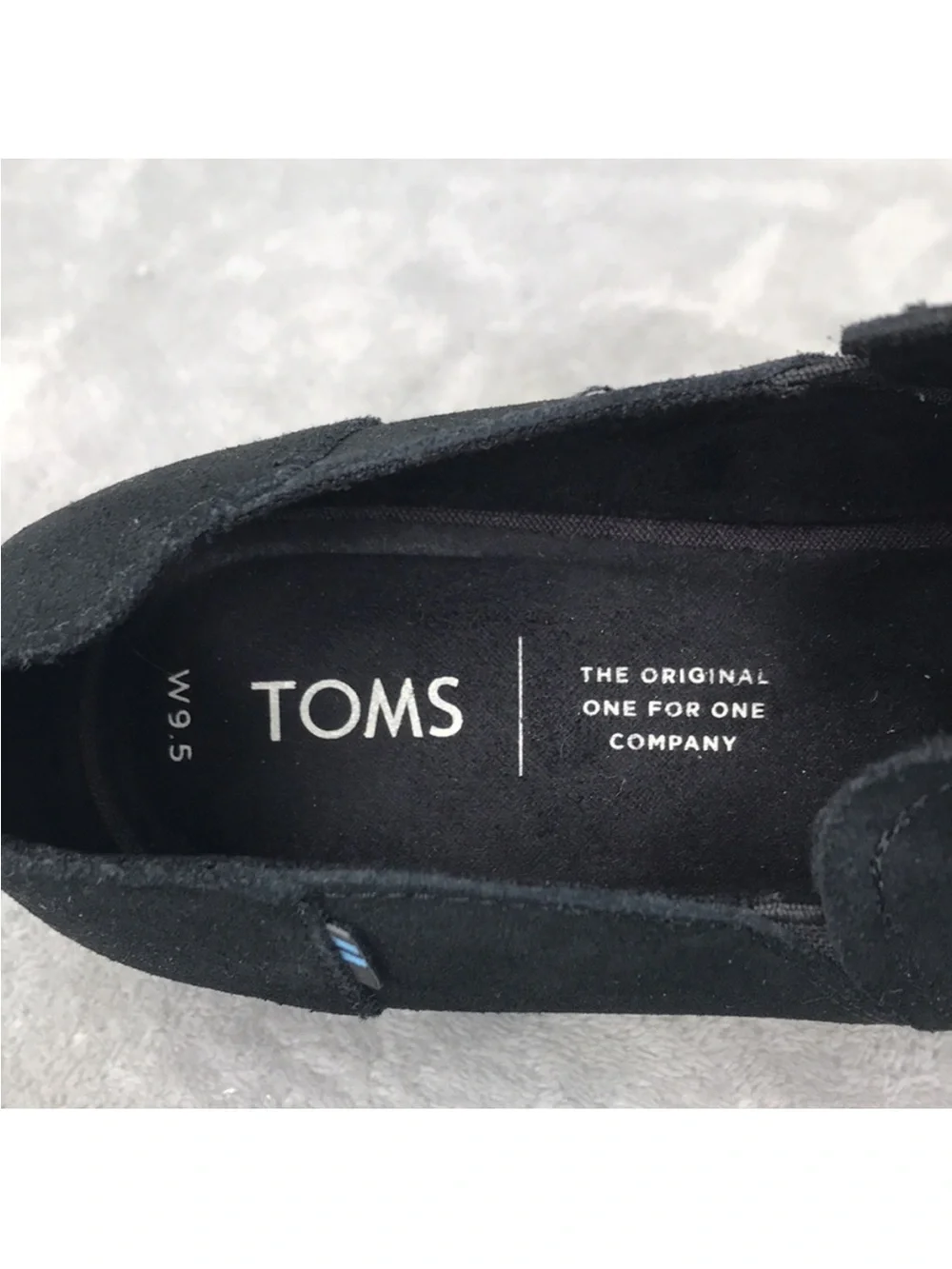 Toms Women's Shay Low in Black Suede Size 9.5